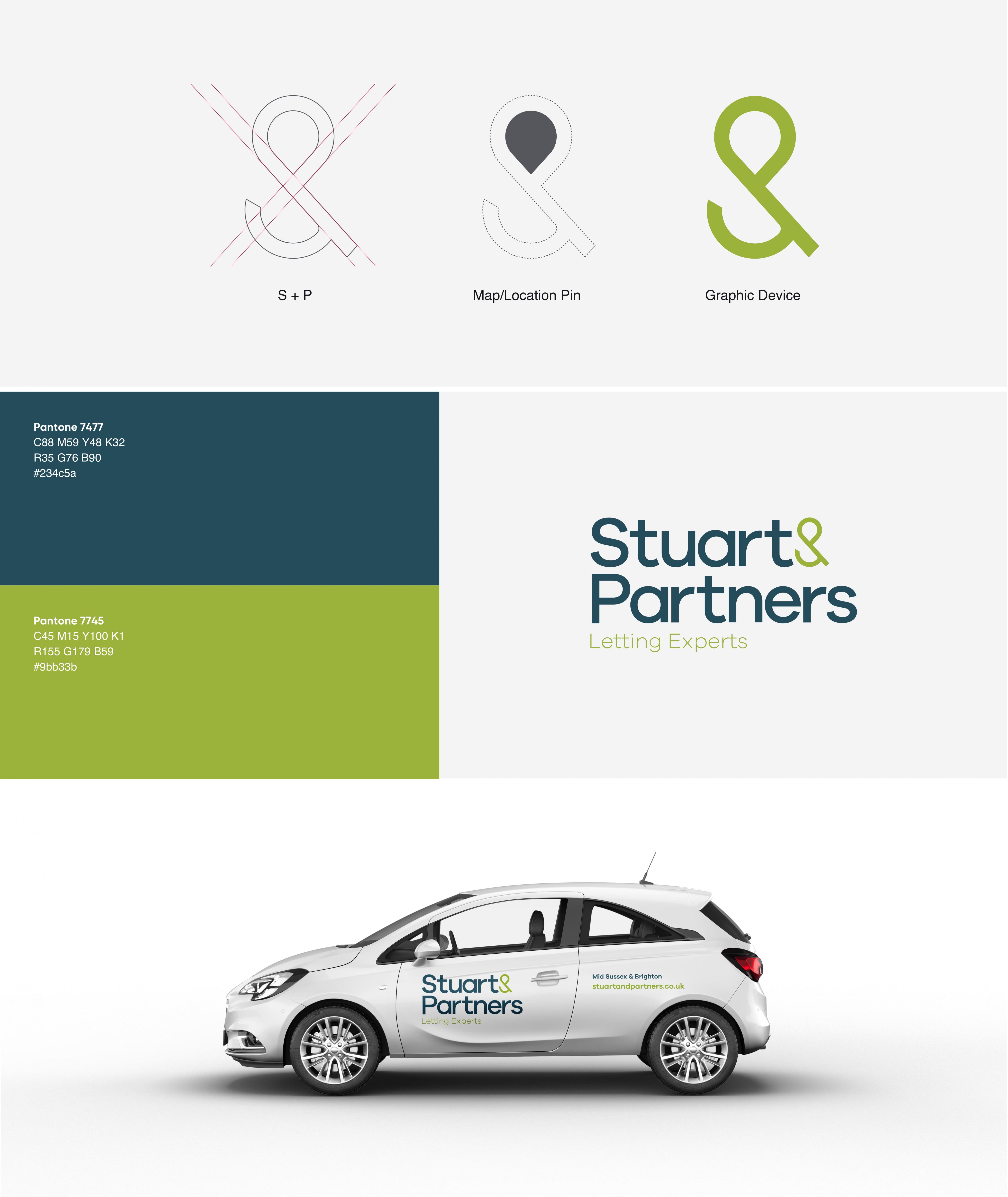 Stuart and Partners brand guidelines and application as vehicle livery